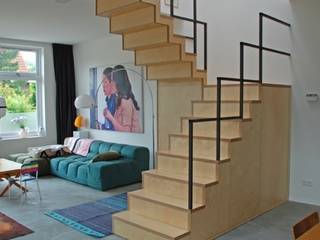 Cubistic Stairs/ Kubistische trap Amsterdam, Blok Meubel Blok Meubel Коридор, прихожая и лестница в стиле лофт