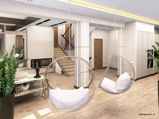 Дом в лесу, INTERIERIUM INTERIERIUM Couloir, entrée, escaliers minimalistes