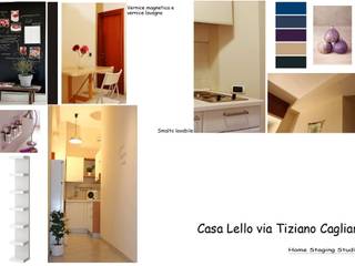 Home staging su mini appartamento turistico., Gabriella Pontis Gabriella Pontis Cocinas de estilo minimalista
