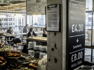 Barbican Foodhall, helen hughes design studio ltd helen hughes design studio ltd Bedrijfsruimten