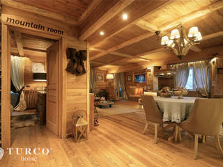 CHALET, turco home srl turco home srl Ruang Keluarga Gaya Rustic