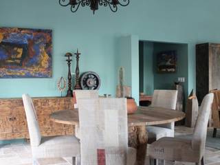 Koloniale villa in Curaçao, Alex Janmaat Interieurs & Kunst Alex Janmaat Interieurs & Kunst Landelijke eetkamers