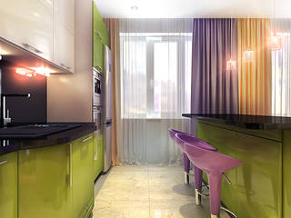 Кухня-гостиная Яблоко , Your royal design Your royal design Minimalist kitchen