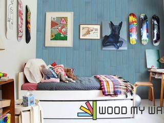 WoodMyWall Kendinden Yapışkanlı Duvar Kaplama Panelleri, WoodMyWall WoodMyWall モダンな 壁&床