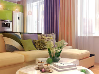 Кухня-гостиная Яблоко , Your royal design Your royal design Minimalist living room