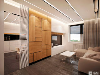 Дизайн интерьера квартиры в г. Долгопрудный, GM-interior GM-interior Minimalistische Wohnzimmer