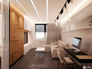 Дизайн интерьера квартиры в г. Долгопрудный, GM-interior GM-interior Phòng khách phong cách tối giản