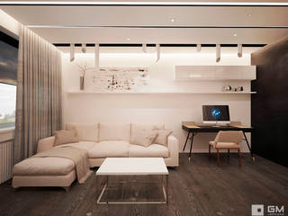 Дизайн интерьера квартиры в г. Долгопрудный, GM-interior GM-interior Phòng khách phong cách tối giản