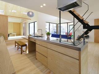 Yakisugi House, 長谷川拓也建築デザイン 長谷川拓也建築デザイン Asian style kitchen