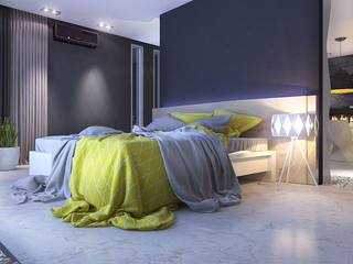 studio room for hotel Dubai United Arab Emirates, Your royal design Your royal design ミニマルスタイルの 寝室