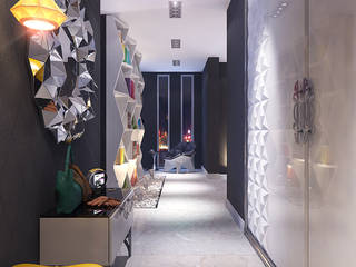 studio room for hotel Dubai United Arab Emirates, Your royal design Your royal design Minimalist corridor, hallway & stairs