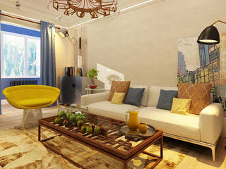 Дизайн проект квартиры г. Нижний Новгород, Apolonov Interiors Apolonov Interiors Eclectic style living room