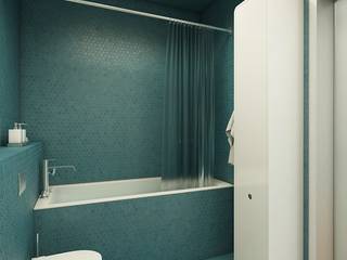 Privat Apartments in Novosibirsk, EVGENY BELYAEV DESIGN EVGENY BELYAEV DESIGN Ванная комната в эклектичном стиле