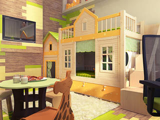 Children's room with bright parquet, Your royal design Your royal design Kinderzimmer im Landhausstil
