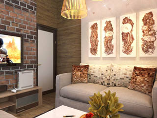 Loft style living room in an old house, Your royal design Your royal design インダストリアルデザインの リビング