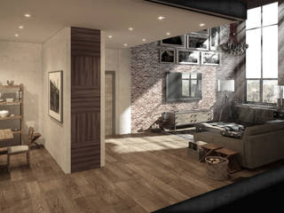 Authentic Lofts, NATURAL LIGHT DESIGN STUDIO NATURAL LIGHT DESIGN STUDIO Living room