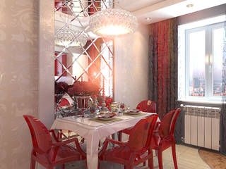 Kitchen with red accents, Your royal design Your royal design オリジナルデザインの キッチン