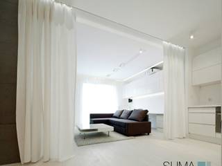 ​WHITE ONE, SUMA Architektów SUMA Architektów Вітальня