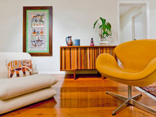 Apartamento em Santana, Enzo Sobocinski Arquitetura & Interiores Enzo Sobocinski Arquitetura & Interiores Rustic style living room