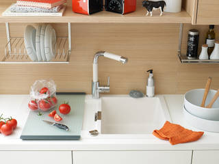 Tapeten funktionieren auch in der Küche, diewohnblogger diewohnblogger 現代廚房設計點子、靈感&圖片