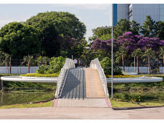 Ponte Friedrich Bayer - Ponte Móvel sobre o Canal Guarapiranga, LoebCapote Arquitetura e Urbanismo LoebCapote Arquitetura e Urbanismo พื้นที่เชิงพาณิชย์