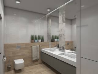 Ванная комната. , Aleksandra Kostyuchkova Aleksandra Kostyuchkova Salle de bain minimaliste