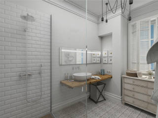 Ванная комната. Проект "Французское настроение"., Aleksandra Kostyuchkova Aleksandra Kostyuchkova Eclectic style bathroom