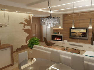 Квартира в Ж,К. 21 век. Казань, Efimova Ekaterina Efimova Ekaterina Modern living room