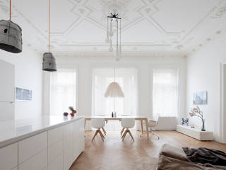 Appartment H&M, destilat Design Studio GmbH destilat Design Studio GmbH Modern dining room