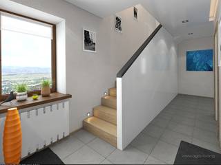 Дом в Краснодаре, VIO design VIO design Minimalist corridor, hallway & stairs