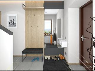 Дом в Краснодаре, VIO design VIO design Couloir, entrée, escaliers minimalistes