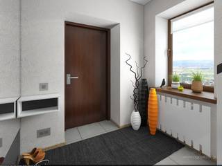 Дом в Краснодаре, VIO design VIO design Minimalist corridor, hallway & stairs