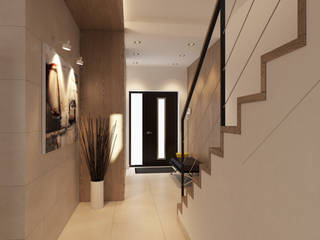 Секция 130 м2 в современном стиле, selfDesign selfDesign Hành lang, sảnh & cầu thang phong cách tối giản