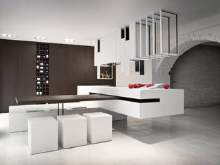 The Cut Kitchen, Alessandro Isola Ltd Alessandro Isola Ltd Nhà bếp phong cách hiện đại Bench tops