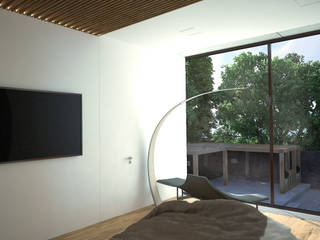 Дом-бетон, Grynevich Architects Grynevich Architects Minimalist bedroom