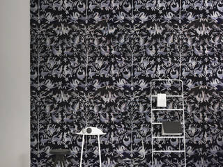 Aves Embroidered Wallpaper, CUSTHOM CUSTHOM Modern walls & floors