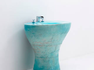 Sky blue Vanity Ceramic sink object, 이헌정 이헌정 Ванная в азиатском стиле