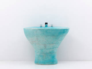 Sky blue Vanity Ceramic sink object, 이헌정 이헌정 Baños de estilo asiático