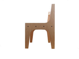 Vertical birch chair , AtelierorB AtelierorB Industrialer Multimedia-Raum