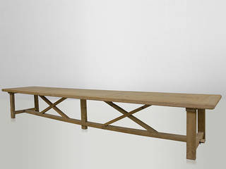Altholztisch lange Tafel 400 cm, Matz Möbel Matz Möbel Ruang Makan Gaya Mediteran
