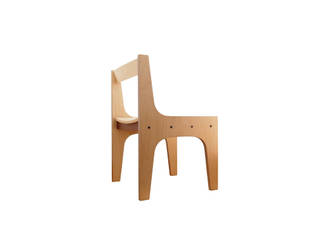 Vertical birch chair , AtelierorB AtelierorB 인더스트리얼 서재 / 사무실
