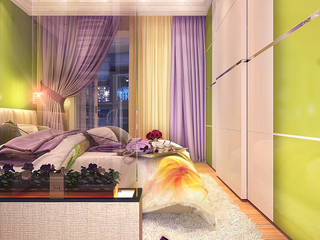 bedroom with dressing room, Your royal design Your royal design Eclectic style bedroom