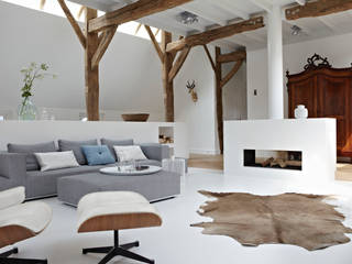Villa Borkeld, reitsema & partners architecten bna reitsema & partners architecten bna Country style living room