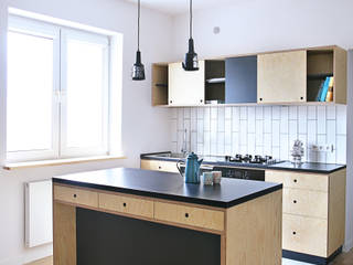 Mieszkanie studenckie, PB/STUDIO PB/STUDIO Industrial style kitchen