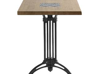 Table de bistrot chêne massif incrustation émail, Ardamez Ardamez クラシックデザインの ダイニング