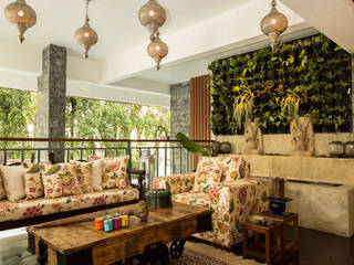 Eclectic Apartment, The Orange Lane The Orange Lane Asian style balcony, veranda & terrace