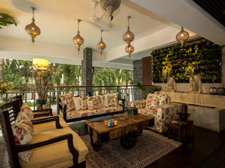 Eclectic Apartment, The Orange Lane The Orange Lane Asian style balcony, porch & terrace