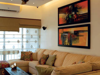 Fusion interiors , The Orange Lane The Orange Lane Minimalist living room