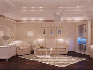 г. Элиста, квартира 126 м2, студия Design3F студия Design3F Classic style living room