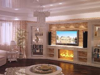 г. Элиста, квартира 126 м2, студия Design3F студия Design3F Classic style living room